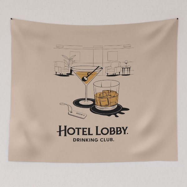 Item preview, Retro Hotel Bar Drinking Club Art designed and sold by TeeGrit.