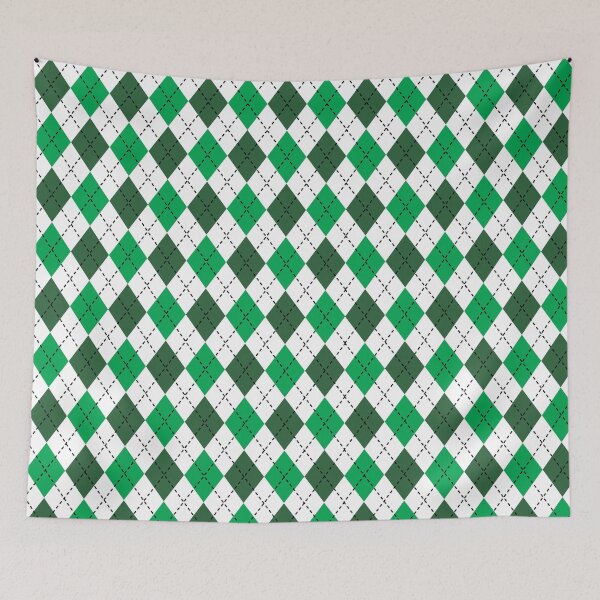 Item preview, Green and white argyle pattern designed and sold by MarketdeLuis.