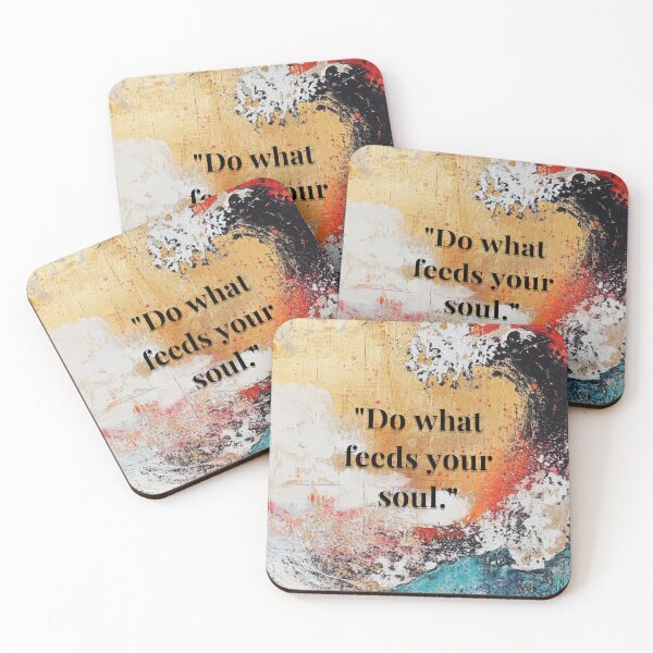 Item preview, "Do What Feeds Your Soul" Inspirational Abstract Art Design designed and sold by Ice Diamond Designs.