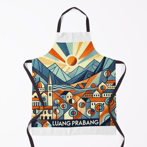 Item preview, Luang Prabang Cubism Art – Quirky Laos Adventure Vibes designed and sold by OzzFrequency.