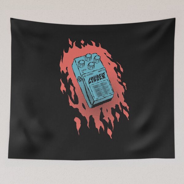 Item preview, Loud Distortion Pedal on Fire designed and sold by IggysArrrt.