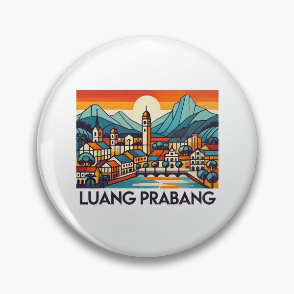 Item preview, Luang Prabang Cubism Art – Quirky Laos Adventure Vibes designed and sold by OzzFrequency.