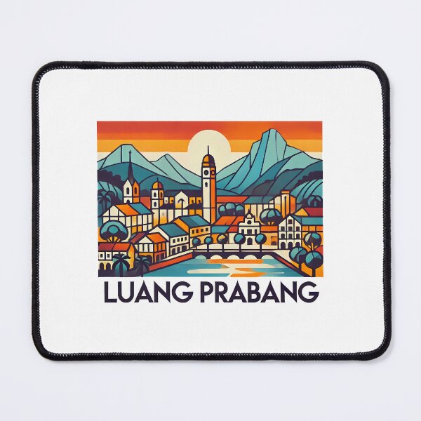 Item preview, Luang Prabang Cubism Art – Quirky Laos Adventure Vibes designed and sold by OzzFrequency.