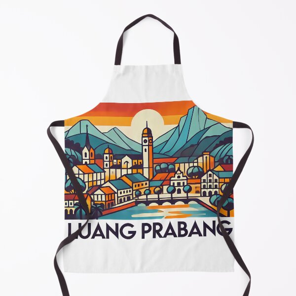 Item preview, Luang Prabang Cubism Art – Quirky Laos Adventure Vibes designed and sold by OzzFrequency.