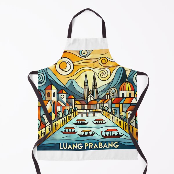 Item preview, Luang Prabang Cubism Art – Quirky Laos Adventure Vibes designed and sold by OzzFrequency.