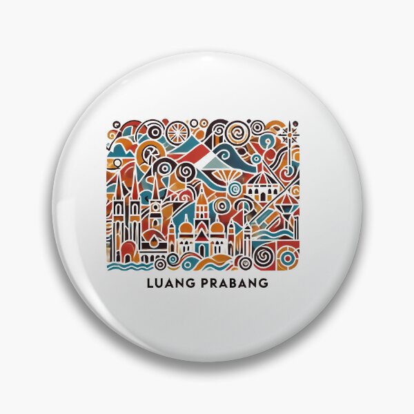 Item preview, Luang Prabang Cubism Art – Quirky Laos Adventure Vibes designed and sold by OzzFrequency.