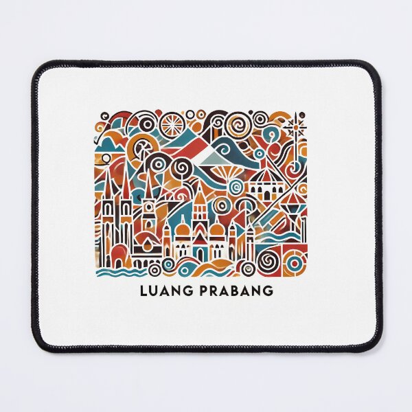 Item preview, Luang Prabang Cubism Art – Quirky Laos Adventure Vibes designed and sold by OzzFrequency.