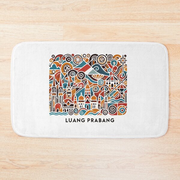 Item preview, Luang Prabang Cubism Art – Quirky Laos Adventure Vibes designed and sold by OzzFrequency.