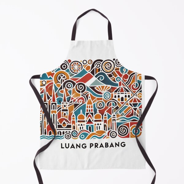 Item preview, Luang Prabang Cubism Art – Quirky Laos Adventure Vibes designed and sold by OzzFrequency.