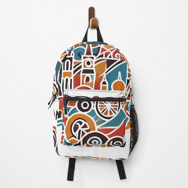 Item preview, Luang Prabang Cubism Art – Quirky Laos Adventure Vibes designed and sold by OzzFrequency.