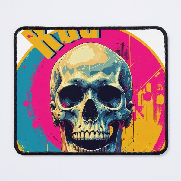 Item preview, rad, radical, 80s, vintage, skull, vintage skull, 80s skull, cool design, skull art, colorful skull, trapper keeper. designed and sold by SavageLegion.