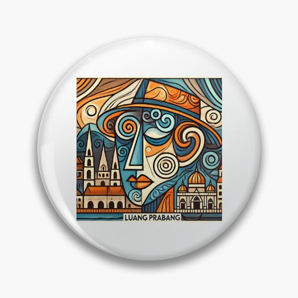 Item preview, Luang Prabang Cubism Art – Quirky Laos Adventure Vibes designed and sold by OzzFrequency.