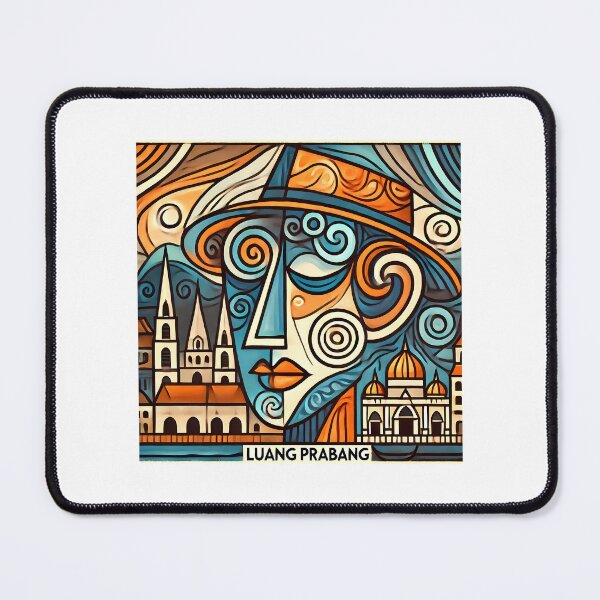 Item preview, Luang Prabang Cubism Art – Quirky Laos Adventure Vibes designed and sold by OzzFrequency.