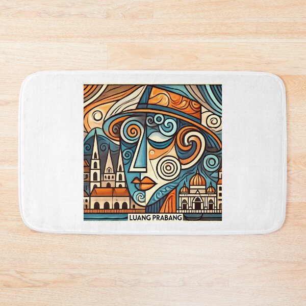Item preview, Luang Prabang Cubism Art – Quirky Laos Adventure Vibes designed and sold by OzzFrequency.