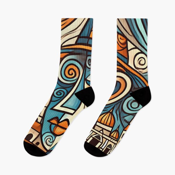 Item preview, Luang Prabang Cubism Art – Quirky Laos Adventure Vibes designed and sold by OzzFrequency.