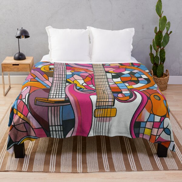 Item preview, Guitar Frenzy. Musician semi abstract design. designed and sold by Shoot-The-Moon.