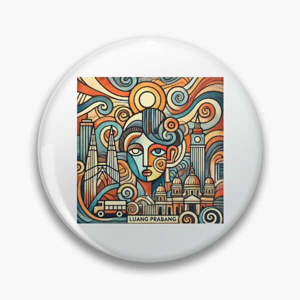 Item preview, Luang Prabang Cubism Art – Quirky Laos Adventure Vibes designed and sold by OzzFrequency.
