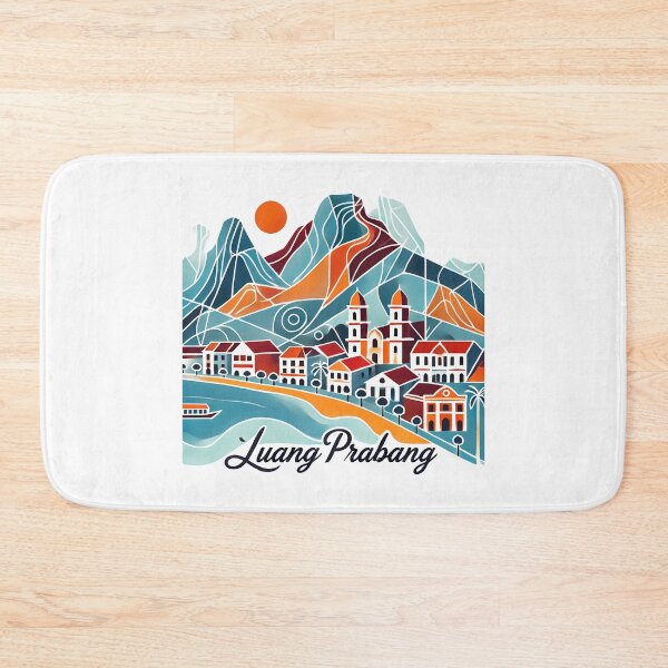 Item preview, Luang Prabang Cubism Art – Quirky Laos Adventure Vibes designed and sold by OzzFrequency.