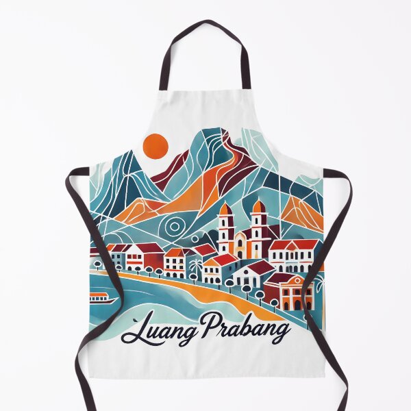 Item preview, Luang Prabang Cubism Art – Quirky Laos Adventure Vibes designed and sold by OzzFrequency.