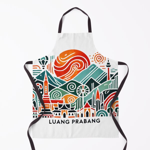 Item preview, Luang Prabang Cubism Art – Quirky Laos Adventure Vibes designed and sold by OzzFrequency.