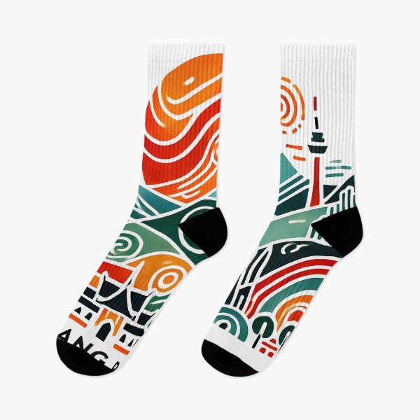 Item preview, Luang Prabang Cubism Art – Quirky Laos Adventure Vibes designed and sold by OzzFrequency.