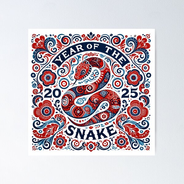Item preview, 2025 Year Of The Snake Chinese New Year Zodiac designed and sold by svarupa.