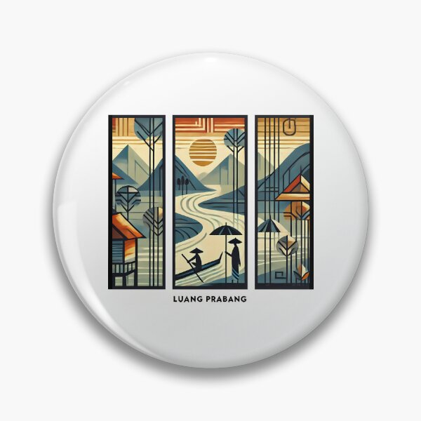 Item preview, Luang Prabang Cubism Art – Quirky Laos Adventure Vibes designed and sold by OzzFrequency.