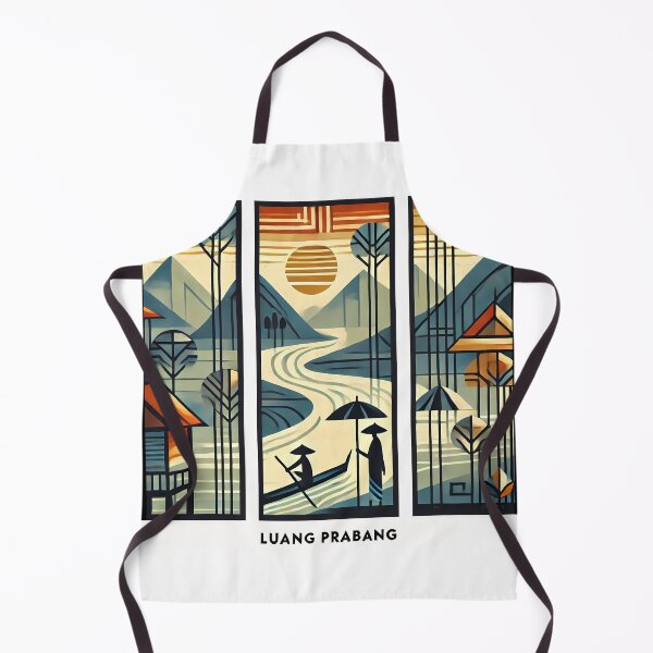 Item preview, Luang Prabang Cubism Art – Quirky Laos Adventure Vibes designed and sold by OzzFrequency.