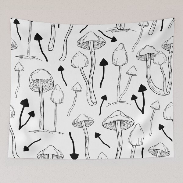 Item preview, Seamless pattern with Psilocybe mushroom (Liberty Cap). designed and sold by Bokasana.