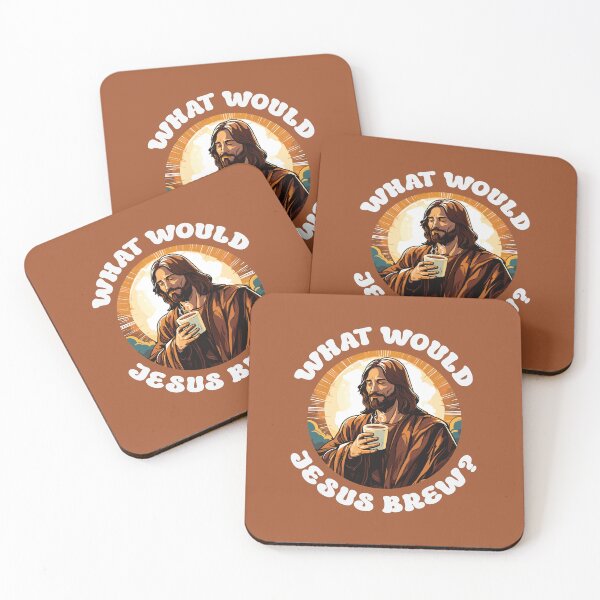 Item preview, What Would Jesus Brew White Text designed and sold by inspiredalike.