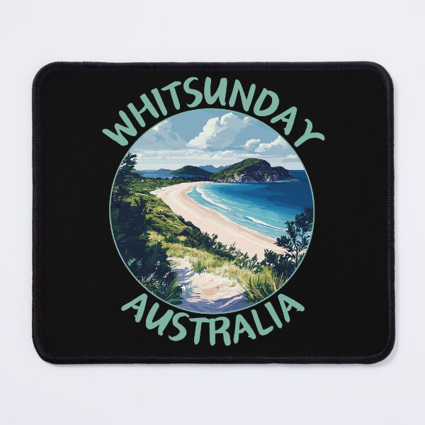 Item preview, Whitsunday Island in Queensland Australia Retro Travel Art Badge designed and sold by MaateoDesign.
