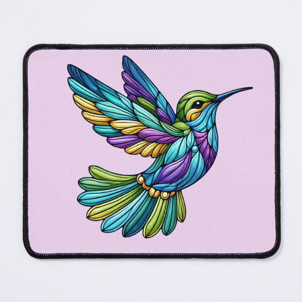 Item preview, Hummingbird Stained Glass look Design designed and sold by ArtByMarkDesign.