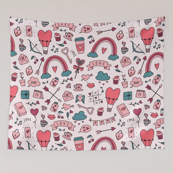 Item preview, Love Blooms: Romantic Valentine Patterns designed and sold by CleanDecor.
