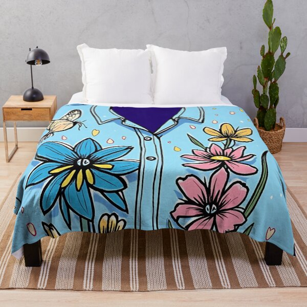 Item preview, "Blooming Blue: Floral Doodle Shirt with Colorful Background designed and sold by AmuraLumina.