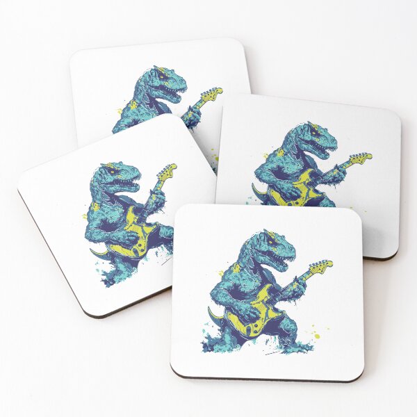 Item preview, Neon Mutant Monster Dinosaur Playing Guitar designed and sold by NBazilenco.