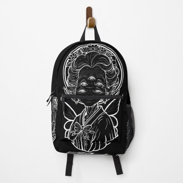 Item preview, The wise woman with the third eye - fantasy illustration (white lines variation) designed and sold by MySurrealWorld.