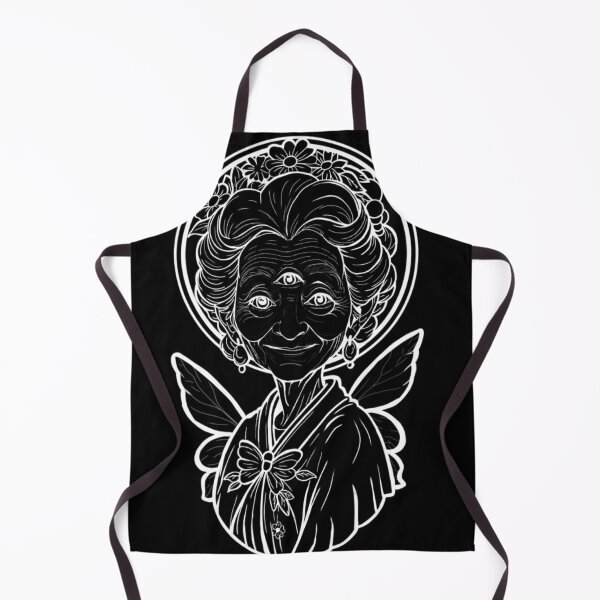 Item preview, The wise woman with the third eye - fantasy illustration (white lines variation) designed and sold by MySurrealWorld.
