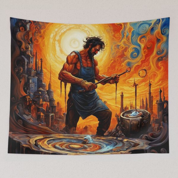 Item preview, Hefesto en su fragua designed and sold by George Hutton Hunter.