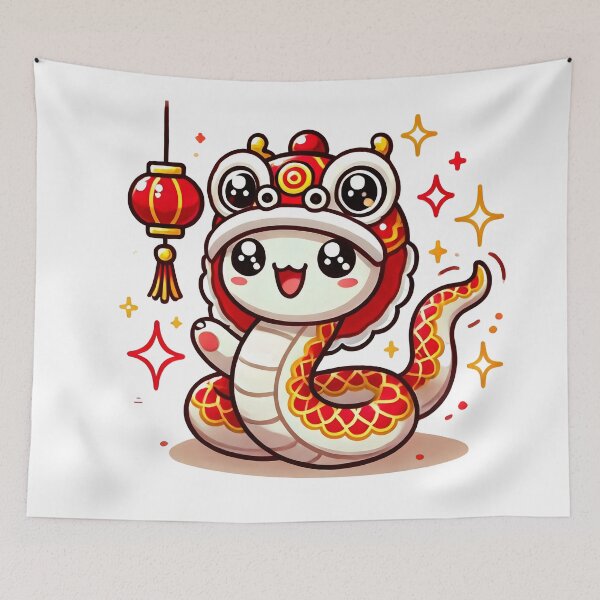 Item preview, The Cute Dancing Snake in Chinese Lunar New Year 2025  designed and sold by svarupa.