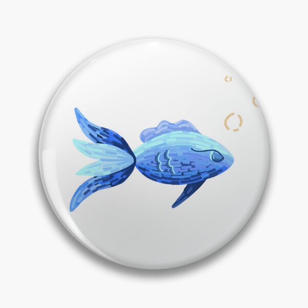Item preview, Blue and gold fish designed and sold by Sara Bee.