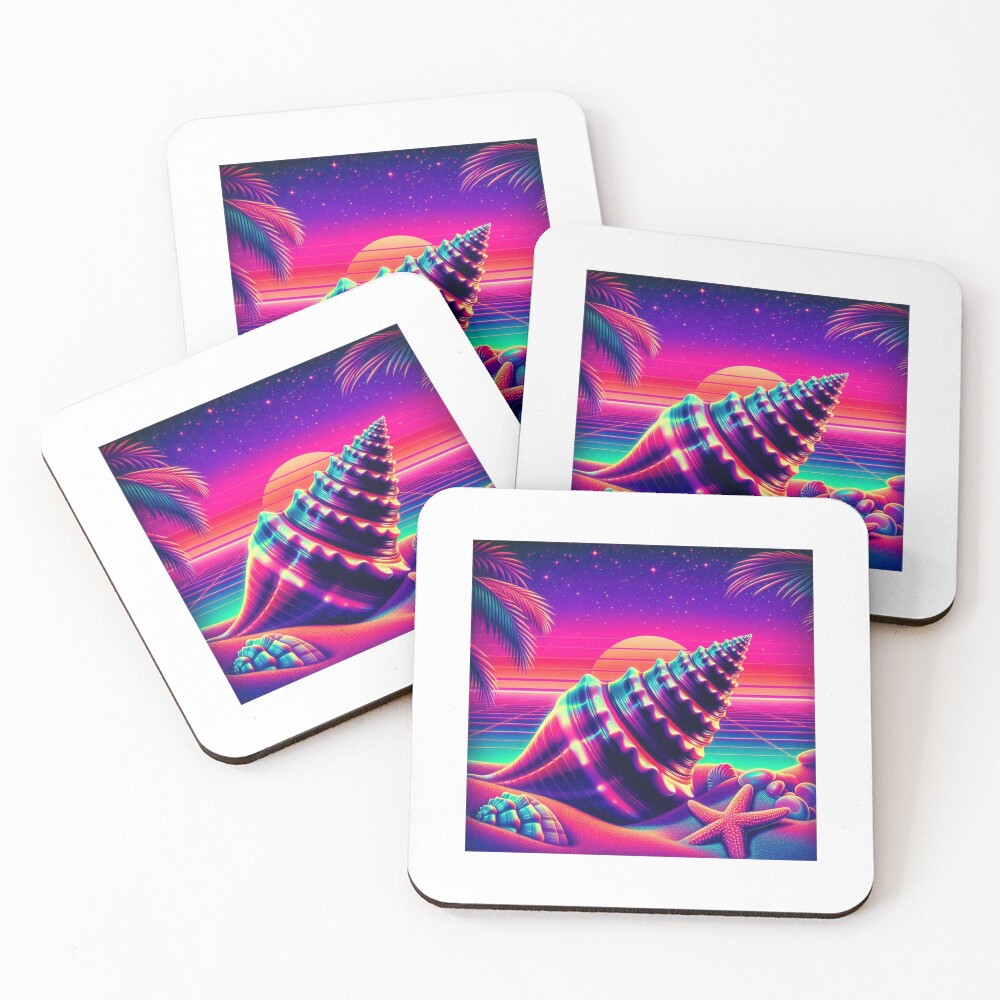 Item preview, Coasters (Set of 4) designed and sold by RetroThreadedTs.