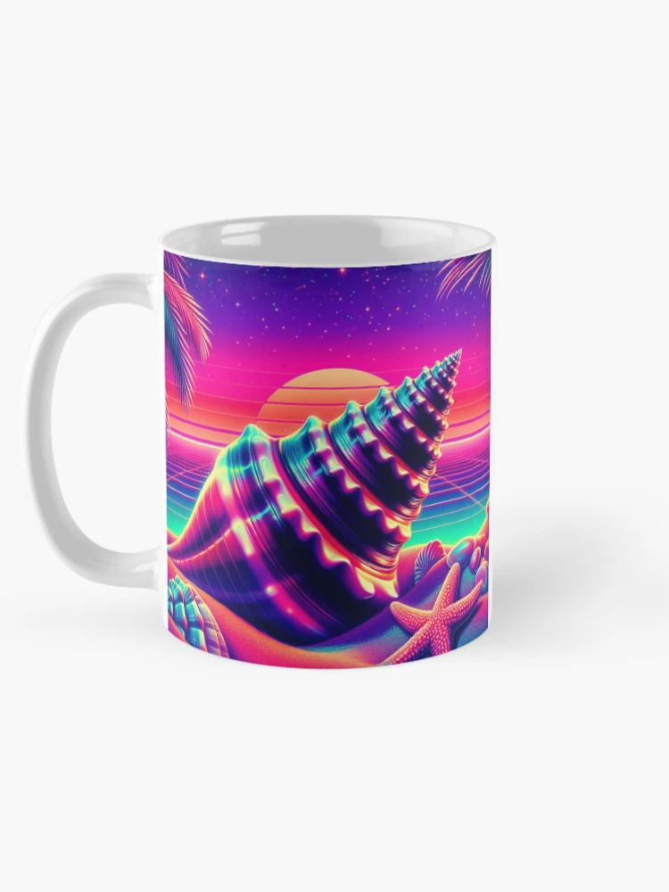 Thumbnail 5 of 6, Coffee Mug, SeaShell Sea Shell Retro Shell designed and sold by RetroThreadedTs.