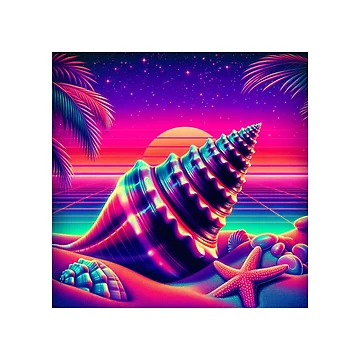 Artwork thumbnail, SeaShell Sea Shell Retro Shell by RetroThreadedTs