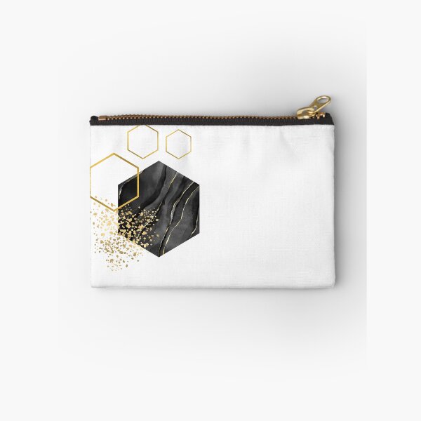 Item preview, Abstract black and gold marble honeycomb design designed and sold by CreativeStrand.