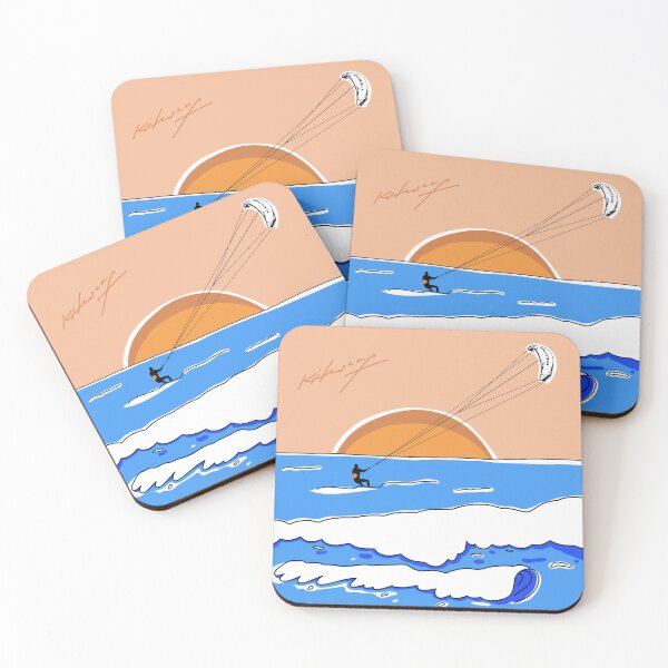 Item preview, Kitesurfing in sunset designed and sold by kuzi doodles.