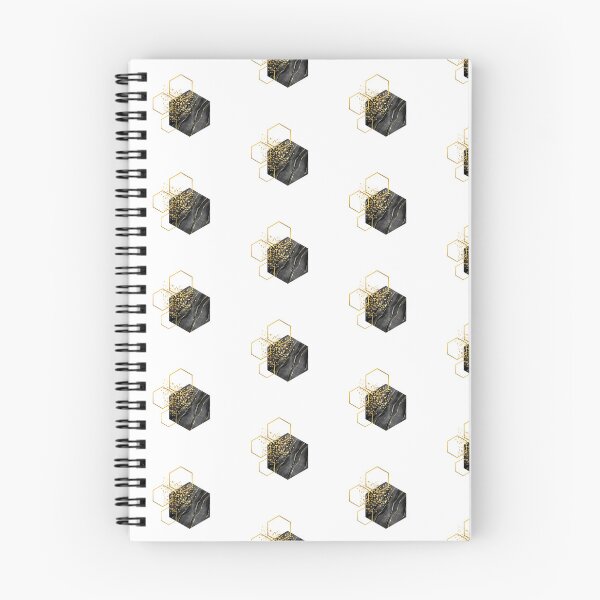 Item preview, Abstract black and gold marble honeycomb design designed and sold by CreativeStrand.