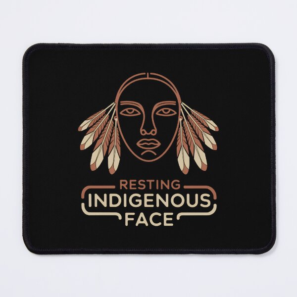 Item preview, Resting Indigenous Face - This gift is perfect for those proud of their heritage who value humor, style, and self-expression. designed and sold by ZyziowskyArt.