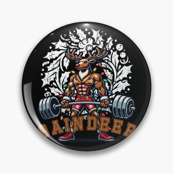 Item preview, Muscle Reindeer Christmas Fitness Funny Fun designed and sold by LuminOrb.