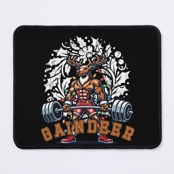 Item preview, Muscle Reindeer Christmas Fitness Funny Fun designed and sold by LuminOrb.