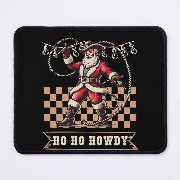 Item preview, Christmas Cowboy Santa Ho Ho Howdy designed and sold by LuminOrb.